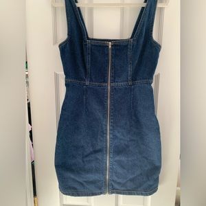 Urban Outfitters BDG Zella Zip Up Denim Mini Dress